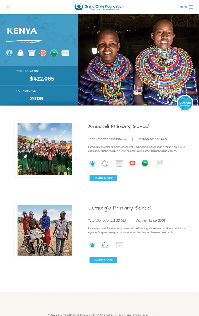 Website Redesign - Grand Circle Foundation