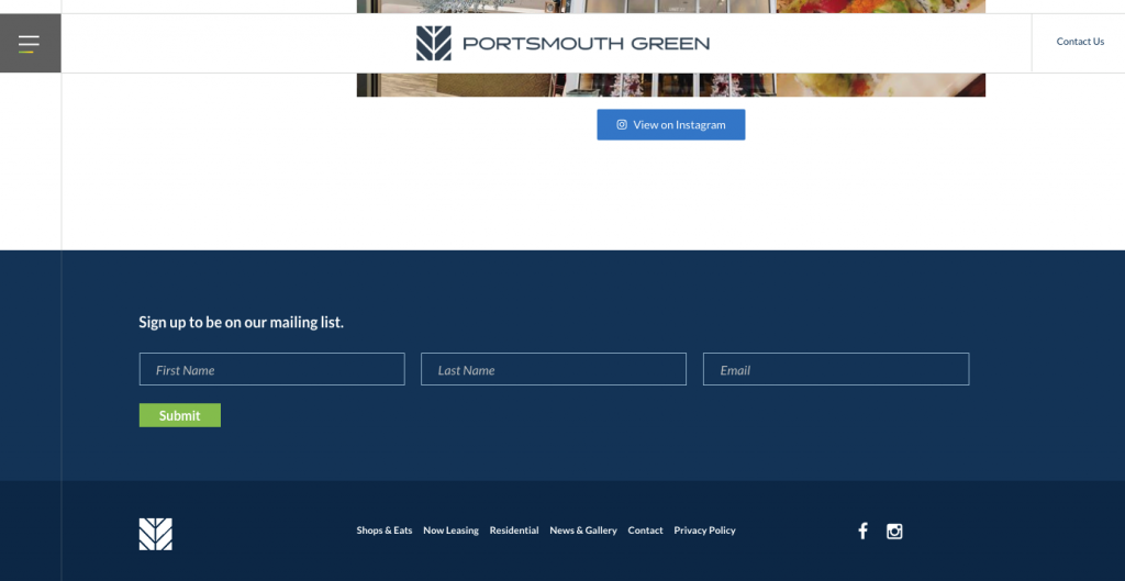 Portsmouth Green website design