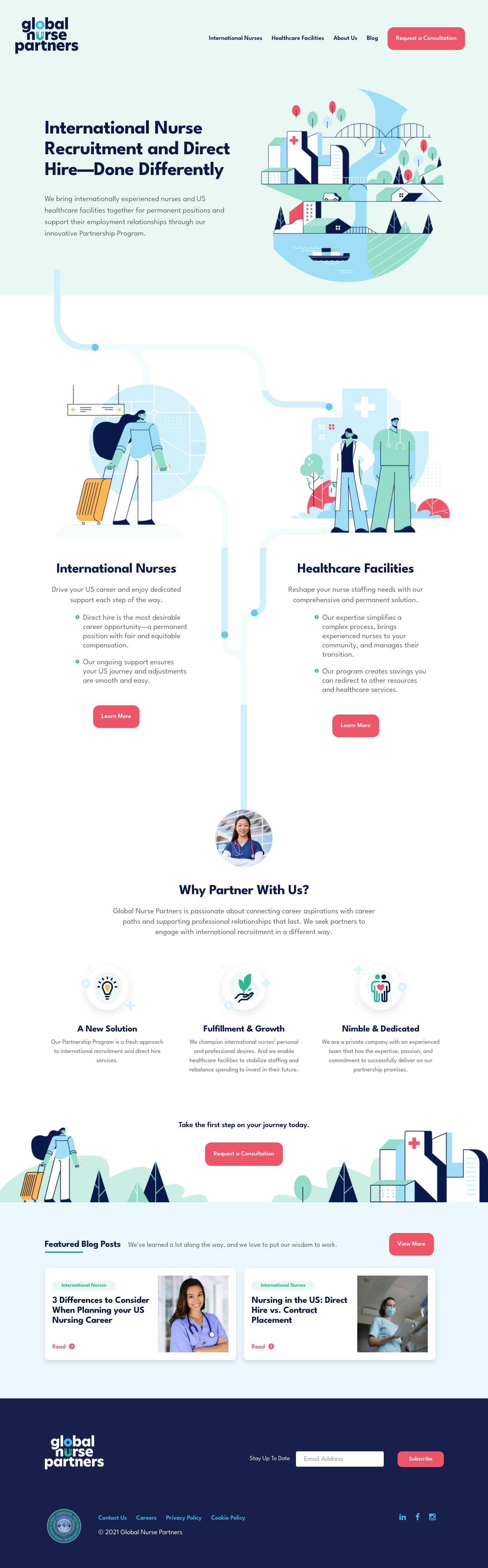 Global Nurse Partners Website Design and & Development