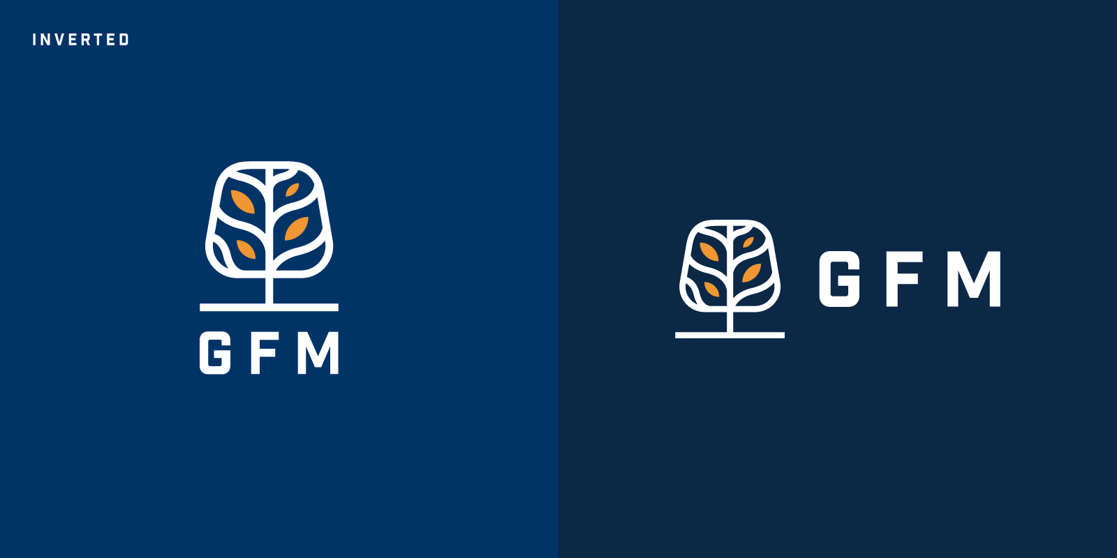 Goodwin Family Management logo on blue backgrounds
