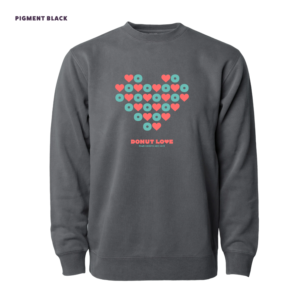 Donut Love sweatshirt mockup