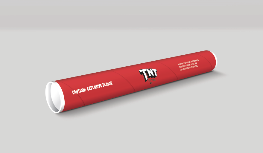 TNT Sample Packaging- long branded red mailing tube